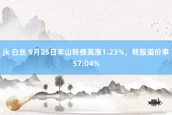 jk 白丝 9月25日丰山转债高涨1.23%，转股溢价率57.04%