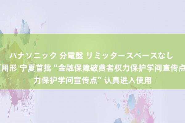 パナソニック 分電盤 リミッタースペースなし 露出・半埋込両用形 宁夏首批“金融保障破费者权力保护学问宣传点”认真进入使用