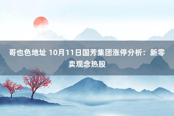 哥也色地址 10月11日国芳集团涨停分析：新零卖观念热股