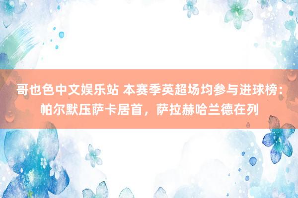 哥也色中文娱乐站 本赛季英超场均参与进球榜：帕尔默压萨卡居首，萨拉赫哈兰德在列