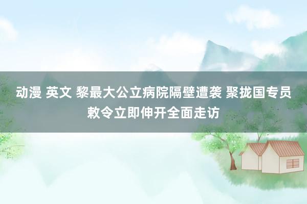 动漫 英文 黎最大公立病院隔壁遭袭 聚拢国专员敕令立即伸开全面走访