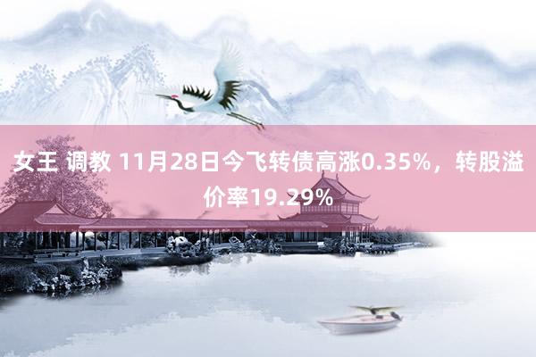 女王 调教 11月28日今飞转债高涨0.35%，转股溢价率19.29%