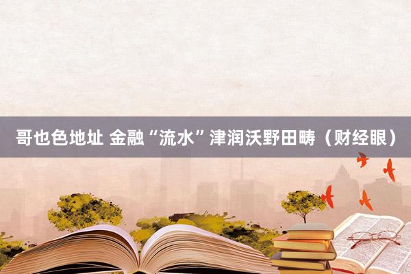 哥也色地址 金融“流水”津润沃野田畴（财经眼）