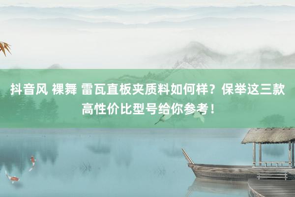 抖音风 裸舞 雷瓦直板夹质料如何样？保举这三款高性价比型号给你参考！