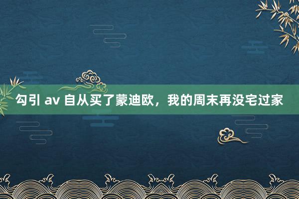 勾引 av 自从买了蒙迪欧，我的周末再没宅过家