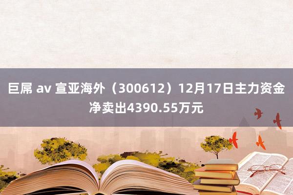 巨屌 av 宣亚海外（300612）12月17日主力资金净卖出4390.55万元