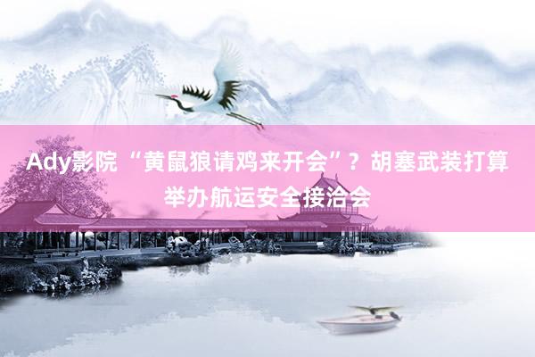 Ady影院 “黄鼠狼请鸡来开会”？胡塞武装打算举办航运安全接洽会