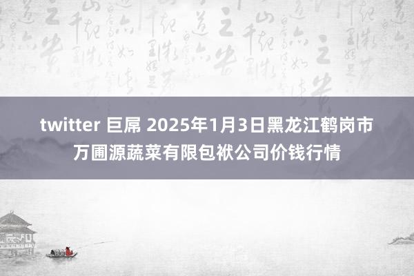 twitter 巨屌 2025年1月3日黑龙江鹤岗市万圃源蔬菜有限包袱公司价钱行情