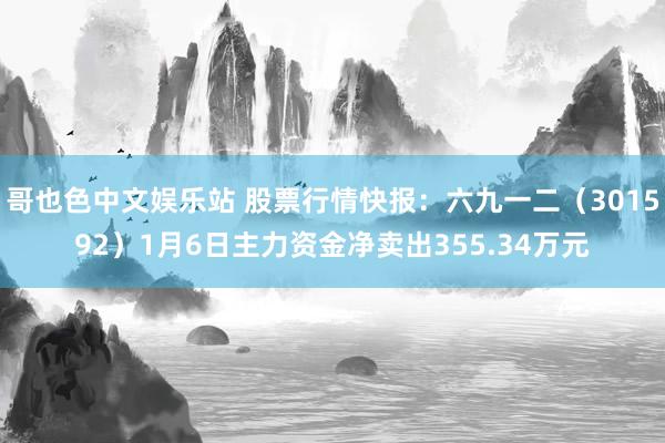 哥也色中文娱乐站 股票行情快报：六九一二（301592）1月6日主力资金净卖出355.34万元