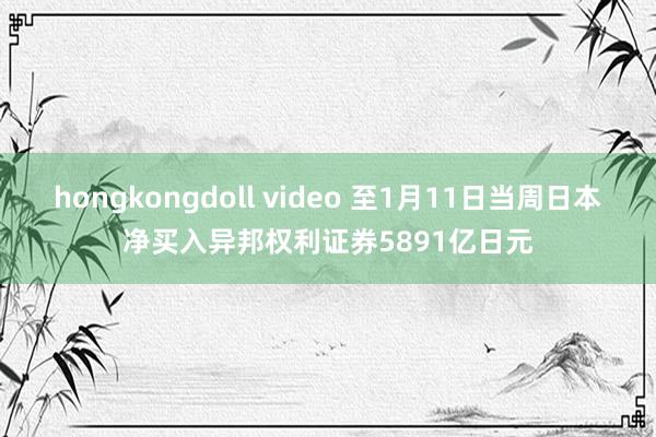 hongkongdoll video 至1月11日当周日本净买入异邦权利证券5891亿日元